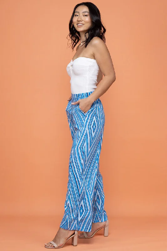 FINAL SALE | Lucille Pants Mimi Print Blue