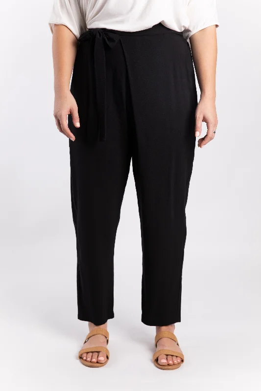 FINAL SALE Melody Pleat Pant in Black