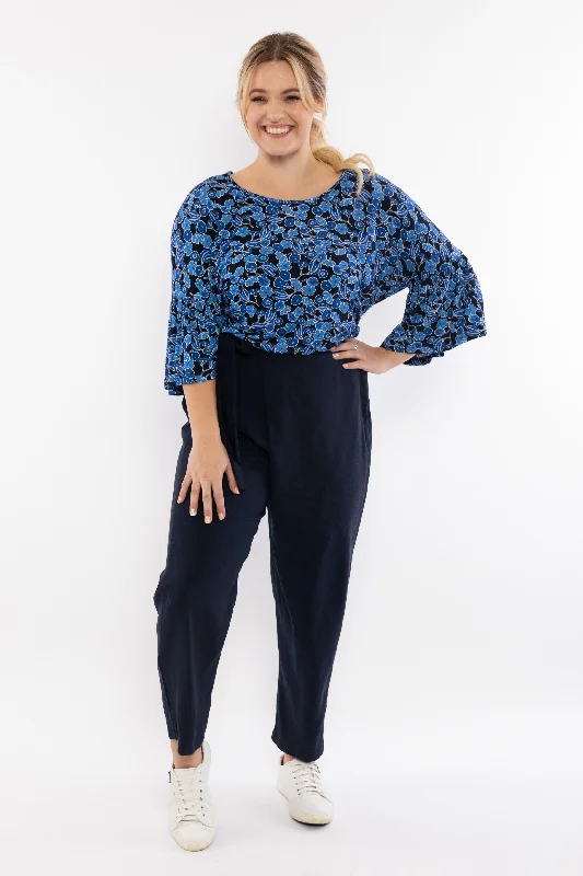 FINAL SALE Melody Pleat Pant in Navy