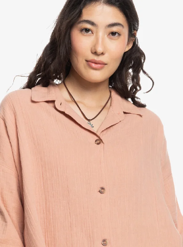 Roxy Morning Time L/S Shirt-Cafe Creme