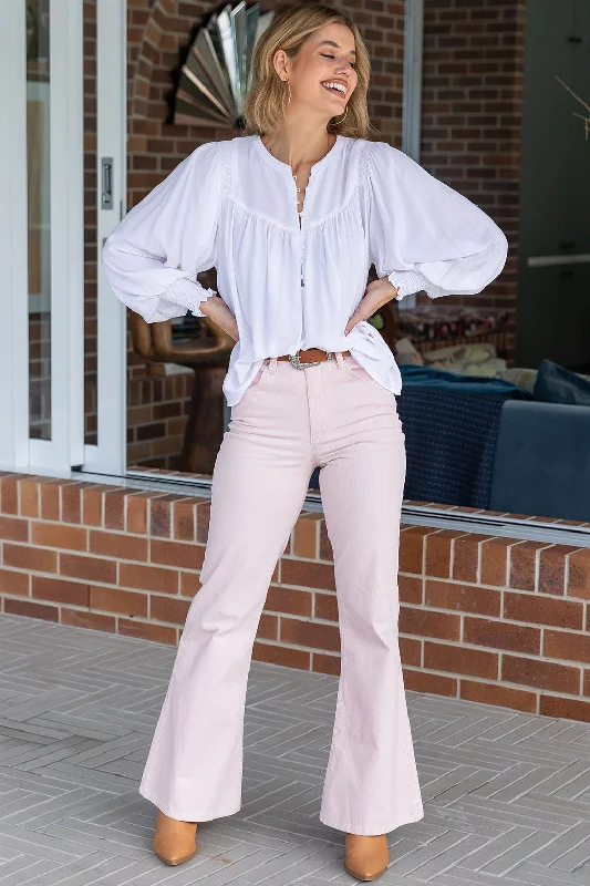 FINAL SALE | Sass Sarah Cord Flare Blush