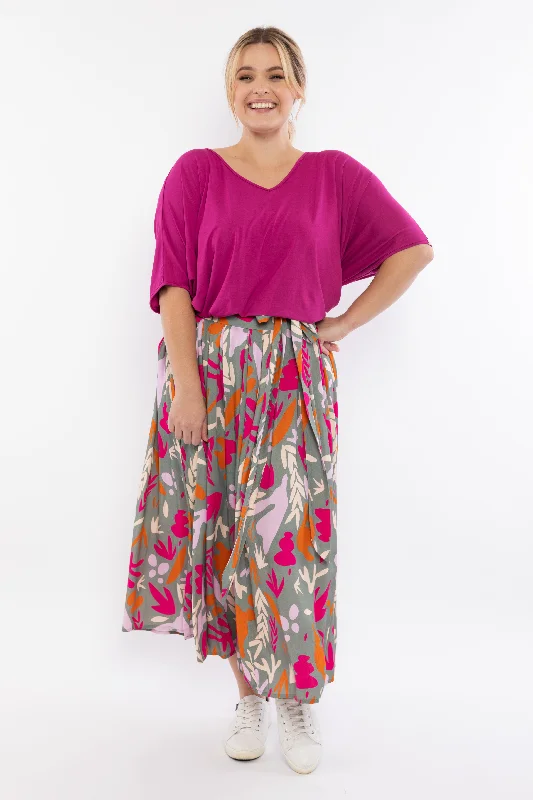 FINAL SALE Twirl Tie Skirt in Coral Cove