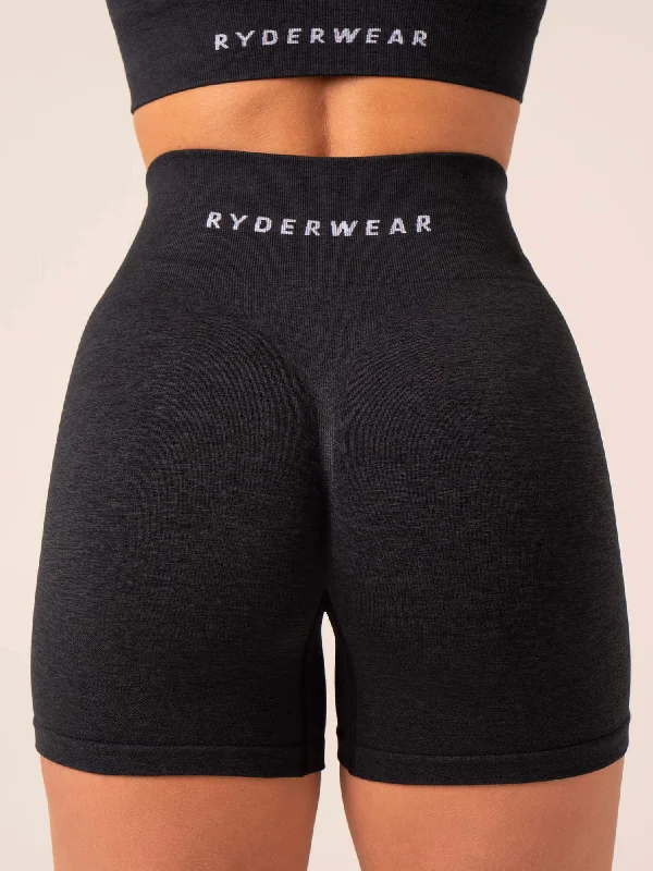 Aspire Seamless Shorts - Black Marl