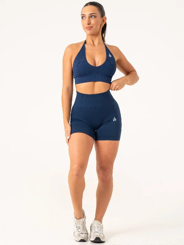 Lift BBL Scrunch Seamless Shorts - Navy