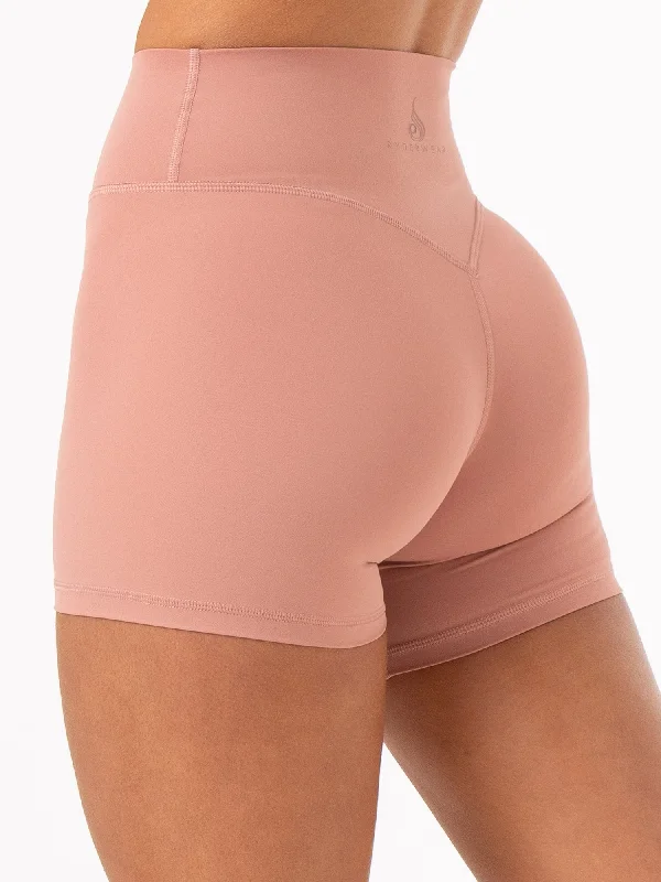 NKD High Waisted Shorts - Dusty Pink