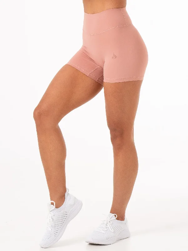 NKD High Waisted Shorts - Dusty Pink