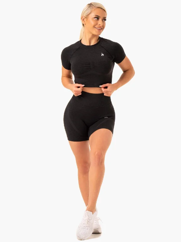 Sculpt Seamless Shorts - Black Marl