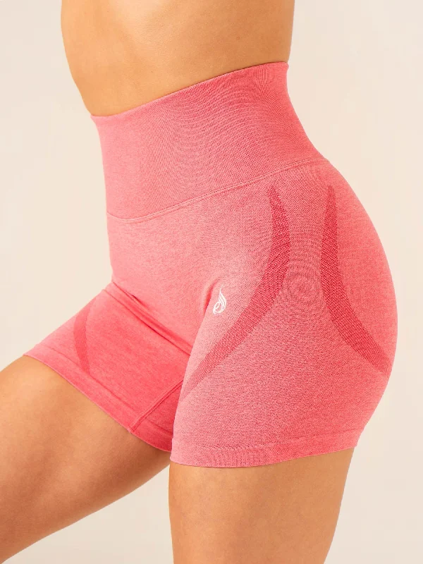 Sculpt Seamless Shorts - Coral Pink Marl