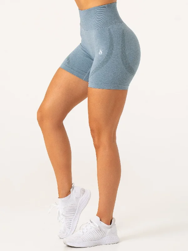 Sculpt Seamless Shorts - Petrol Marl