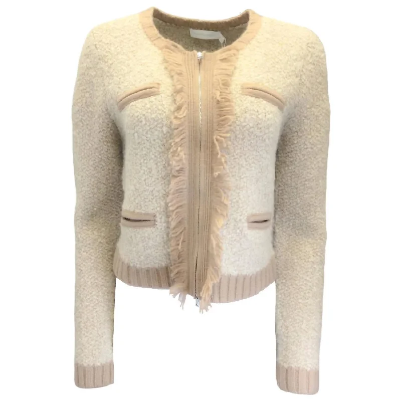 Audrina Jacket In Sand Multi