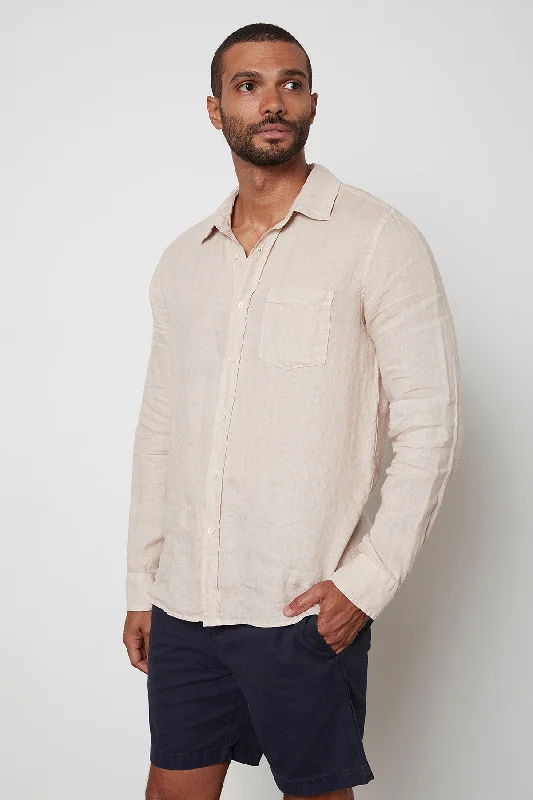 BENTON LINEN BUTTON-UP SHIRT