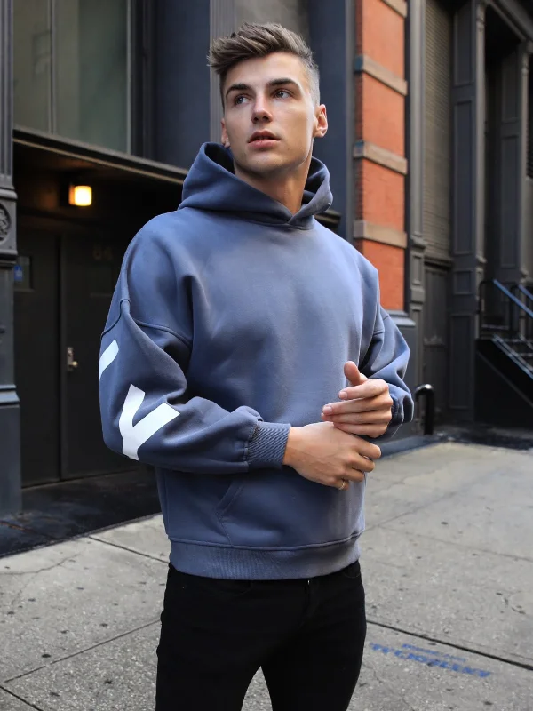 Idris Oversized Hoodie - Blue