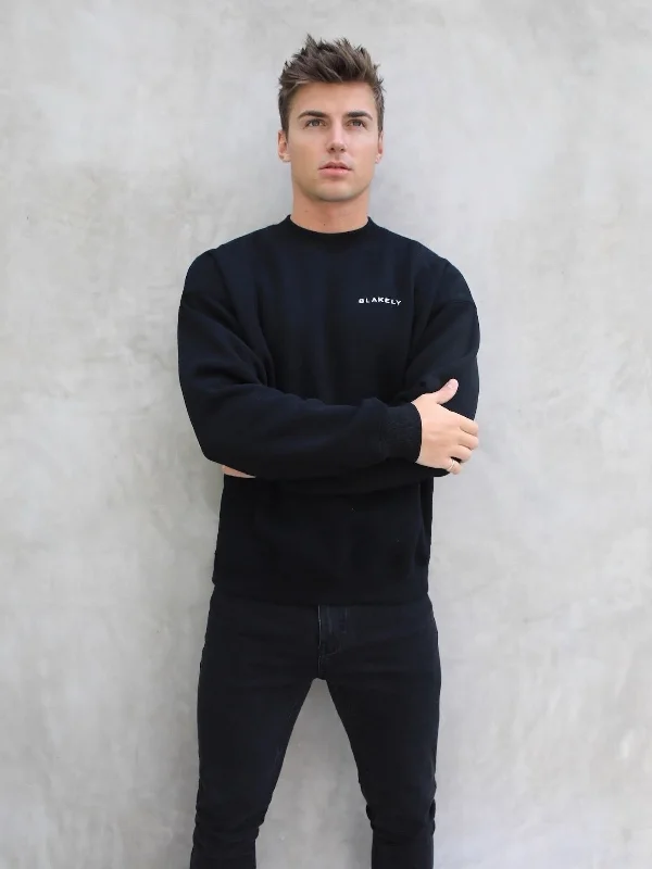 Series Relaxed Jumper - Black