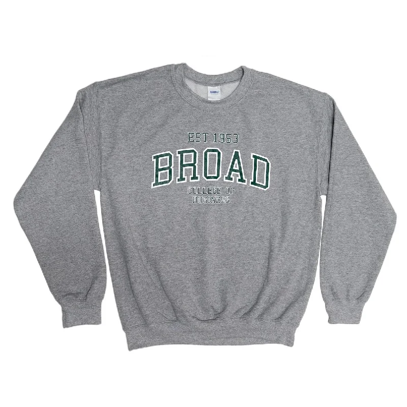 Broad College of Business Gray Crewneck Sweatshirt