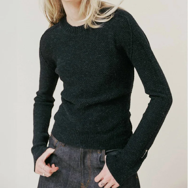 Elle Sweater In Black Speckled