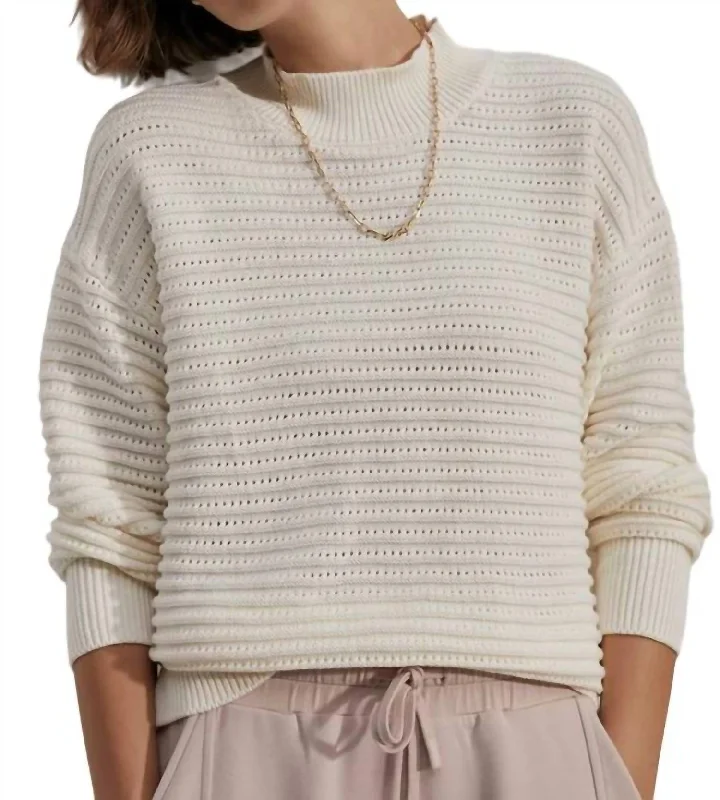 Franco Knit Sweater In Egret