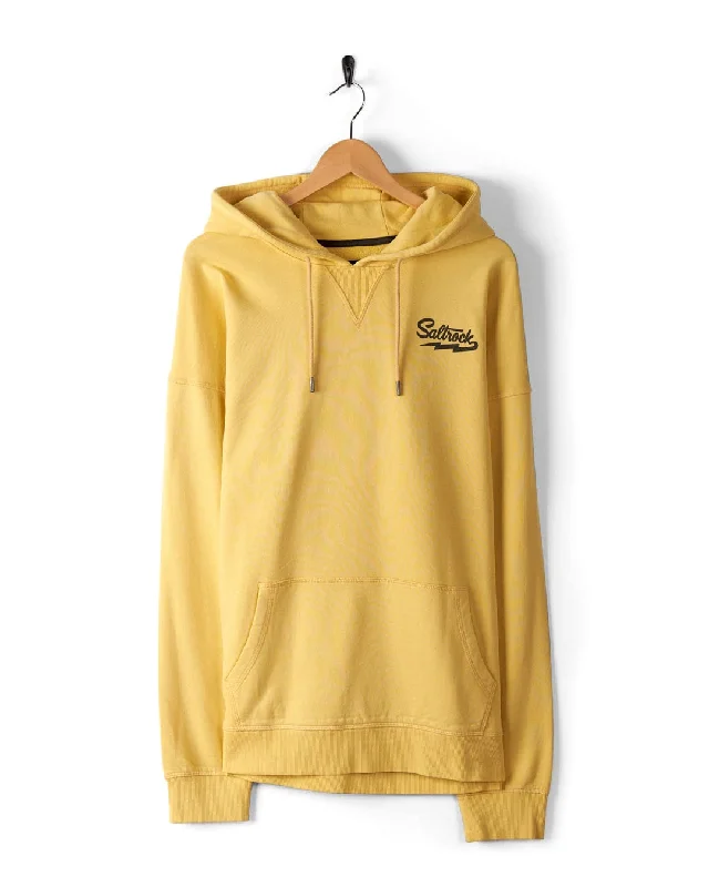 Gas Station - Recycled Mens Pop Hoodie - Yellow