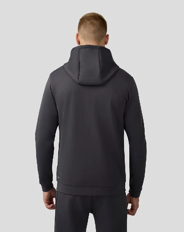 Men’s Scuba Long Sleeve Zip Through Hoodie - Charcoal