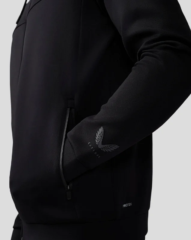 Men’s Scuba Long Sleeve Zip Through Hoodie – Black