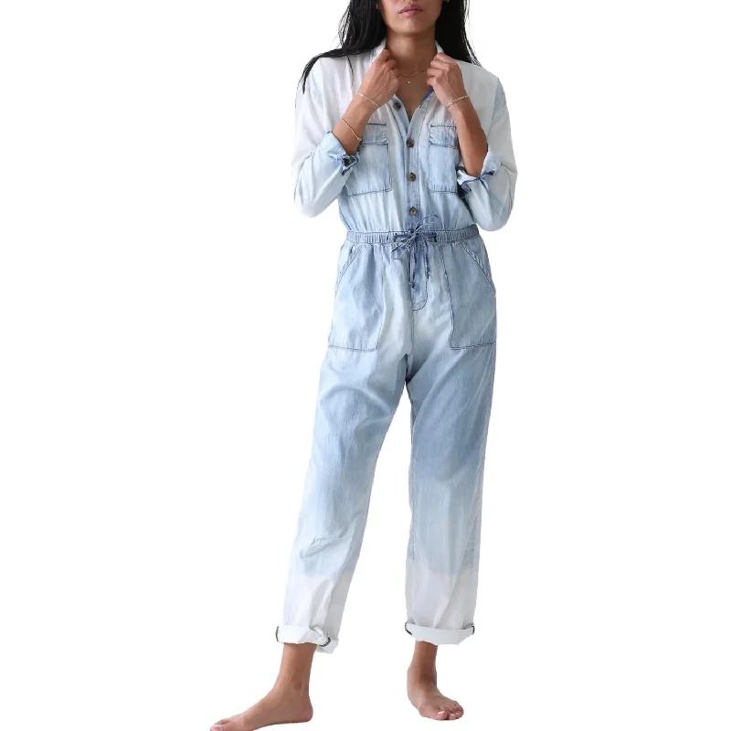 Sheridan Jumpsuit In Light Denim Blue