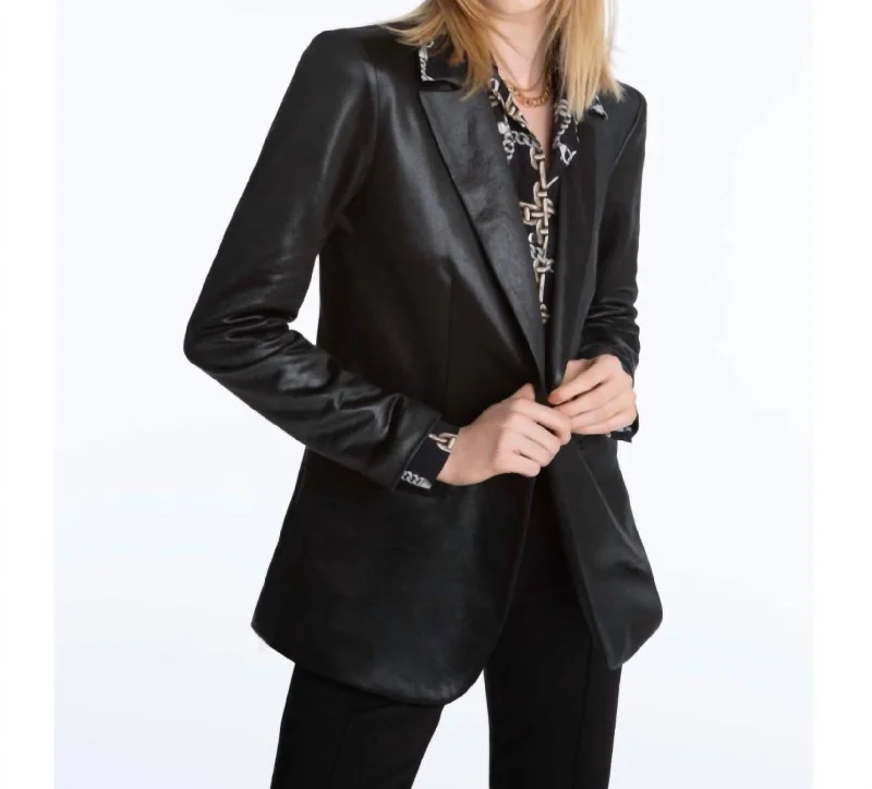 Women's Trail Blazer Boyfriend Jacket In Black